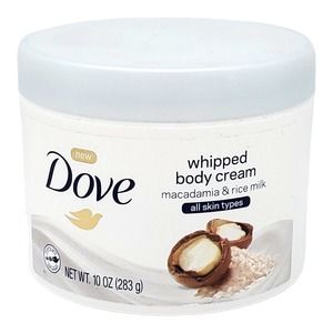 Dove Whipped Body Cream 10 oz Macadamia and Rice Mill